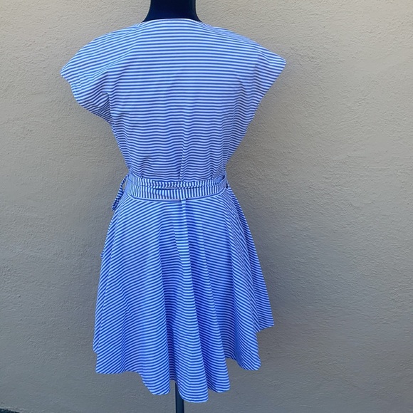 Vineyard Vine Grier Stripe Mix Wrap Wrap Dress - Picture 6 of 9